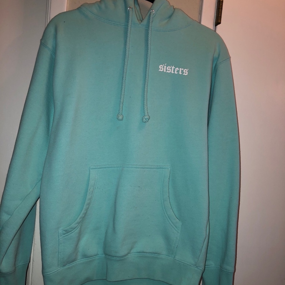 Sisters Apparel teal hoodie